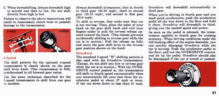 1964 Ford Fairlane Owners Manual Page 45